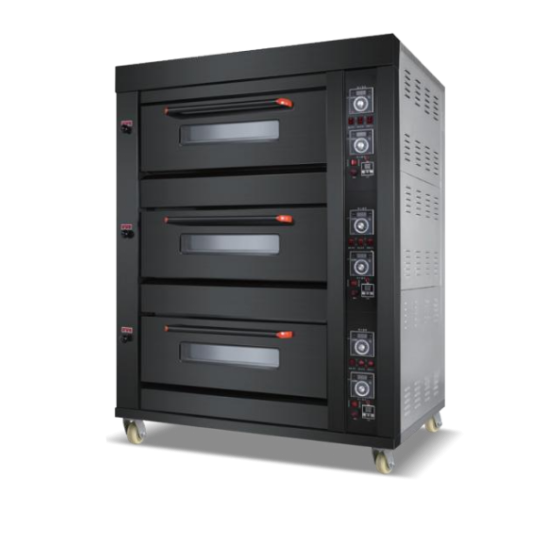 YCQ-3-6D3 large glass door gas oven